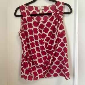 LOFT Pink & White Blouse/Shell